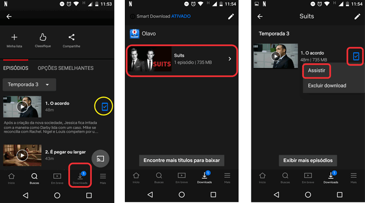 Assistir filme offline - passo 3