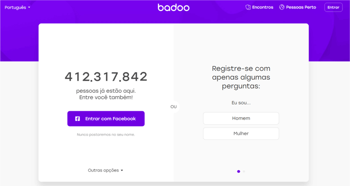 Badoo - passo 1