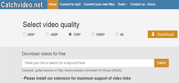Catchvideo conversores de video youtube - passo 2