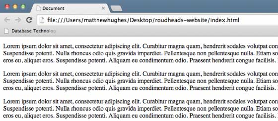como criar um site html5 lorem ipsum