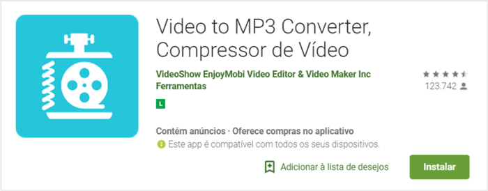 imagem instalar compressor andoid