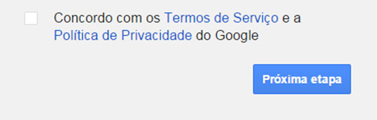 Criar email gmail final