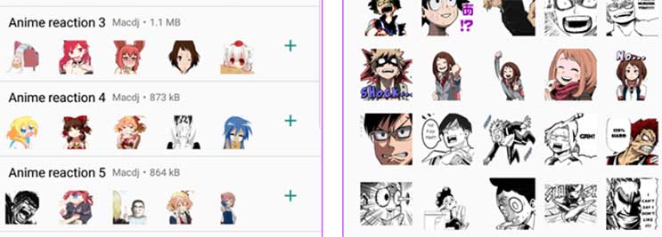 Figurinhas animes DBZ, Naruto, My hero Academy