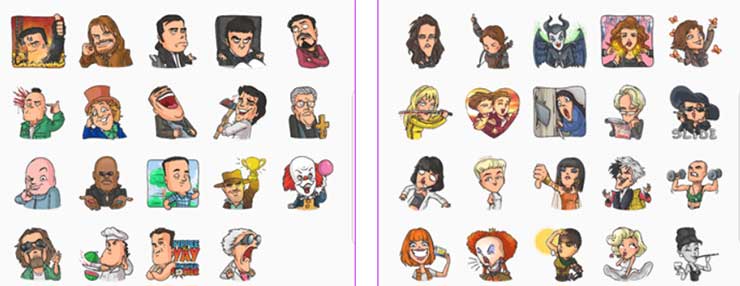 Figurinhas whatsapp atores cinema