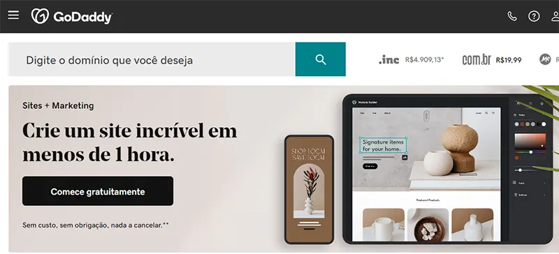 Godaddy: Ferramenta mais rápida
