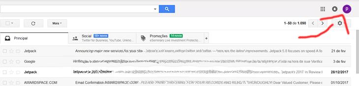 Mudar conta google